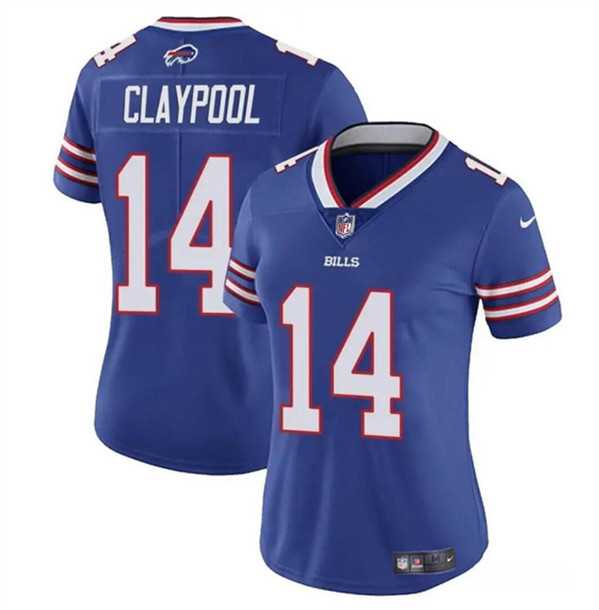 Womens Buffalo Bills #14 Chase Claypool Blue Vapor Stitched Jersey Dzhi